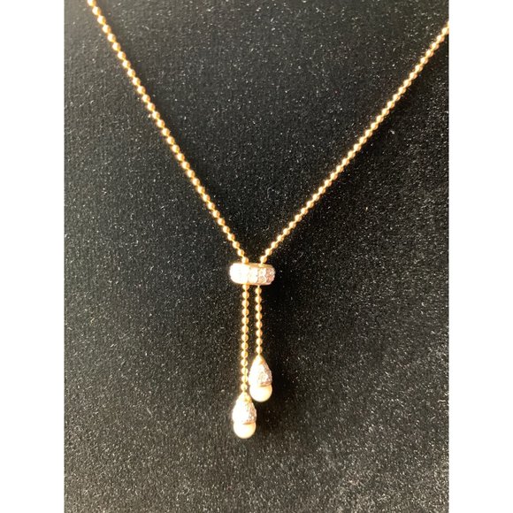 Dainty Pearl Drop Necklace - Picture 1 of 5